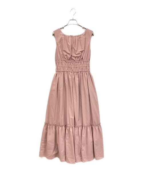 HER LIP TO（ハーリップトゥ）HER LIP TO (ハーリップトゥ) Riviera Double Bow Dress/リヴィエラダブルボウドレス ピンク サイズ:Mの古着・服飾アイテム