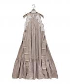 HER LIP TOハーリップトゥ）の古着「Notting Hill Belted Dress」｜ベージュ