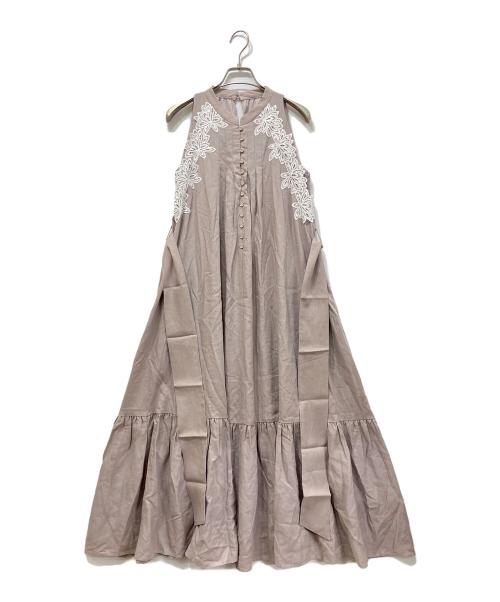 HER LIP TO（ハーリップトゥ）Her lip to (ハーリップトゥ) Notting Hill Belted Dress ベージュ サイズ:Mの古着・服飾アイテム