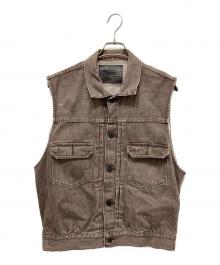 refomed（リフォメッド）の古着「OLD MAN DENIM VEST デニムベスト」｜ブラウン
