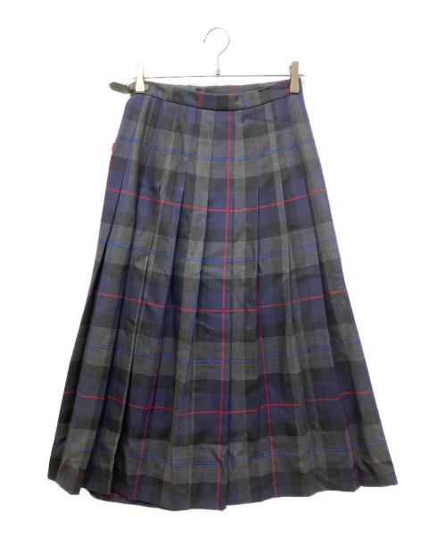 O'NEIL OF DUBLIN（オニールオブダブリン）O'NEIL OF DUBLIN (オニールオブダブリン) ウールラップスカート ネイビー×レッド サイズ:US8の古着・服飾アイテム
