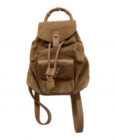 中古・古着通販】GUCCI (グッチ) バンブー スエード ミニリュック