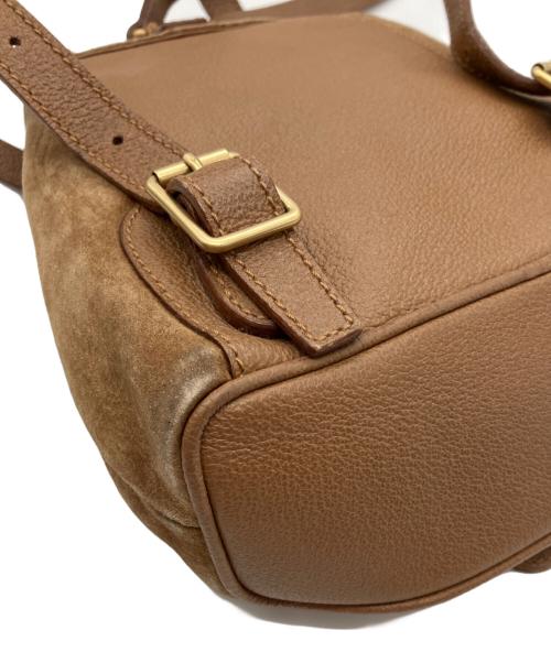 GUCCI（グッチ）GUCCI (グッチ) バンブー スエード ミニリュック ブラウンの古着・服飾アイテム