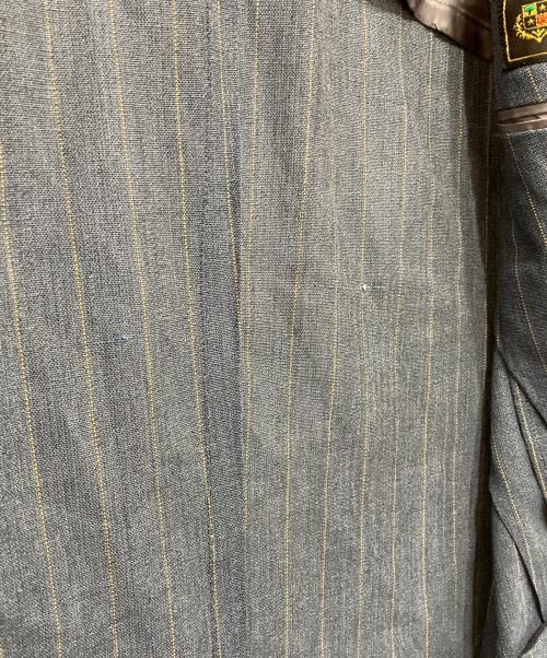 LORO PIANA（ロロピアーナ）LORO PIANA (ロロピアーナ) ウールリネン ストライプ 3Bセットアップスーツ ブルー×イエロー サイズ:48Bの古着・服飾アイテム