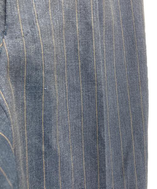 LORO PIANA（ロロピアーナ）LORO PIANA (ロロピアーナ) ウールリネン ストライプ 3Bセットアップスーツ ブルー×イエロー サイズ:48Bの古着・服飾アイテム