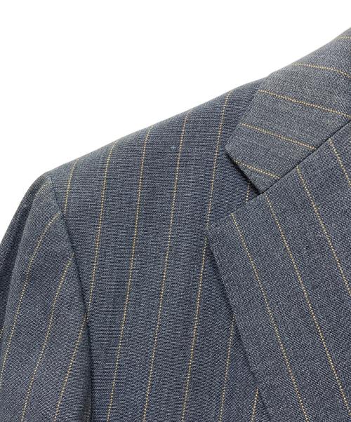 LORO PIANA（ロロピアーナ）LORO PIANA (ロロピアーナ) ウールリネン ストライプ 3Bセットアップスーツ ブルー×イエロー サイズ:48Bの古着・服飾アイテム