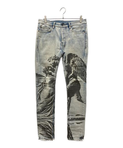 Ksubi（スビ）Ksubi (スビ) Chitch Lovesik エンジェルプリント デニムパンツ ブルー サイズ:30の古着・服飾アイテム