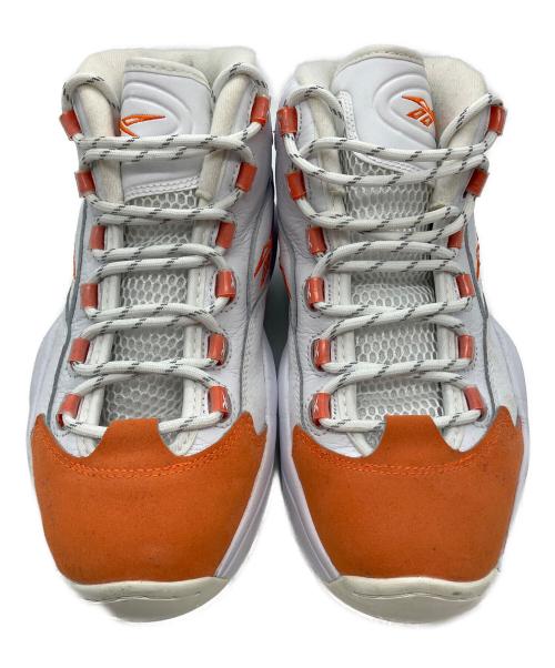 REEBOK（リーボック）REEBOK (リーボック) QUESTION MID ハイカットスニーカー ホワイト×オレンジ サイズ:27の古着・服飾アイテム
