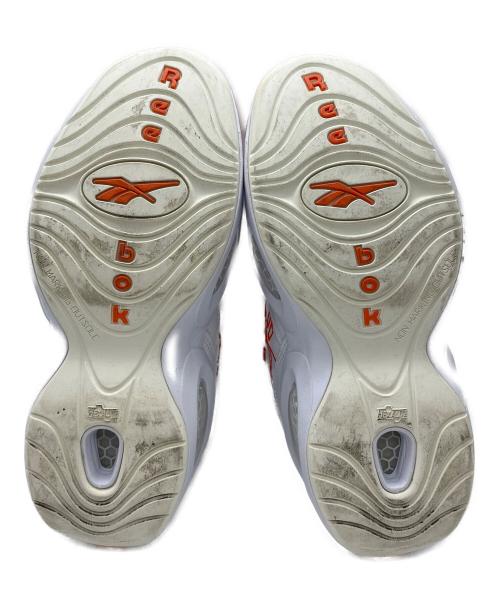 REEBOK（リーボック）REEBOK (リーボック) QUESTION MID ハイカットスニーカー ホワイト×オレンジ サイズ:27の古着・服飾アイテム