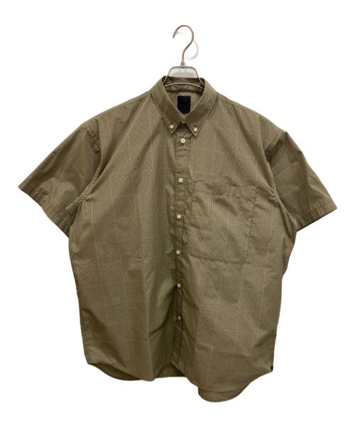 DAIWA PIER39（ダイワ ピア39）DAIWA PIER39 (ダイワ ピア39) Tech Regular Collar Shirts S/S Gun club Plaids 半袖シャツ ブラウン サイズ:Mの古着・服飾アイテム