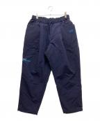 S.F.C×the editor's choiceエスエフシー×エディターズ チョイス）の古着「C WIDE TAPERED EASY PANTS ナイロンパンツ」｜ネイビー