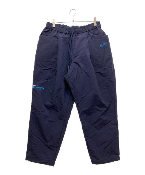 S.F.C（エスエフシー）S.F.C (エスエフシー) the editor's choice (エディターズ チョイス) C WIDE TAPERED EASY PANTS ナイロンパンツ ネイビー サイズ:Lの古着・服飾アイテム