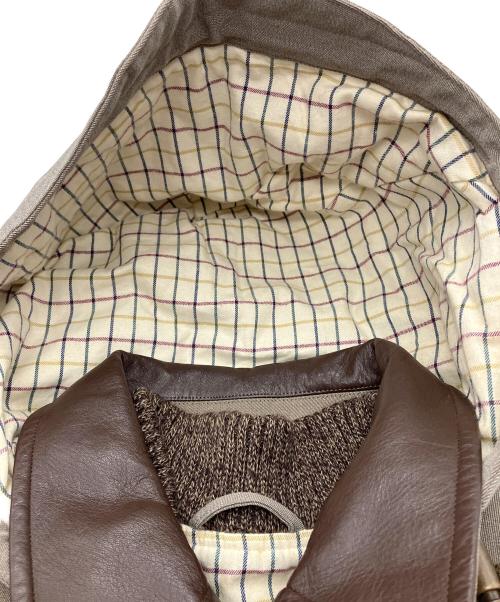 Burberry's（バーバリーズ）Burberry's (バーバリーズ) LORO PIANA (ロロピアーナ) ライナー付ハンティング ハーフコート ブラウン サイズ:Lの古着・服飾アイテム