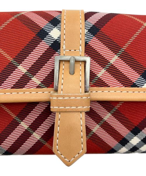 BURBERRY BLUE LABEL（バーバリー ブルー レーベル）BURBERRY BLUE LABEL (バーバリー ブルー レーベル) チェック柄ミニショルダーバッグ レッドの古着・服飾アイテム