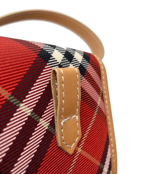 BURBERRY BLUE LABEL（バーバリー ブルー レーベル）BURBERRY BLUE LABEL (バーバリー ブルー レーベル) チェック柄ミニショルダーバッグ レッドの古着・服飾アイテム