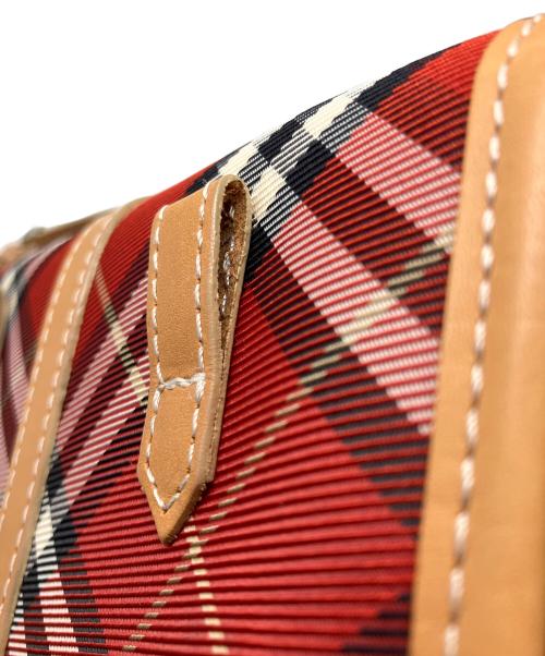 BURBERRY BLUE LABEL（バーバリー ブルー レーベル）BURBERRY BLUE LABEL (バーバリー ブルー レーベル) チェック柄ミニショルダーバッグ レッドの古着・服飾アイテム