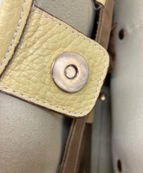 Salvatore Ferragamo（サルヴァトーレ フェラガモ）Salvatore Ferragamo (サルヴァトーレ フェラガモ) レザーハンドバッグ イエローの古着・服飾アイテム