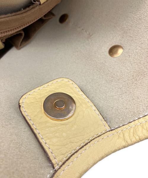 Salvatore Ferragamo（サルヴァトーレ フェラガモ）Salvatore Ferragamo (サルヴァトーレ フェラガモ) レザーハンドバッグ イエローの古着・服飾アイテム