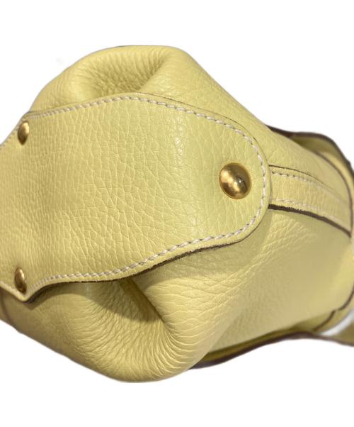 Salvatore Ferragamo（サルヴァトーレ フェラガモ）Salvatore Ferragamo (サルヴァトーレ フェラガモ) レザーハンドバッグ イエローの古着・服飾アイテム