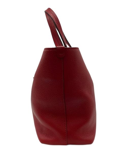 Salvatore Ferragamo（サルヴァトーレ フェラガモ）Salvatore Ferragamo (サルヴァトーレ フェラガモ) レザー ガンチーニ トートバッグ レッドの古着・服飾アイテム