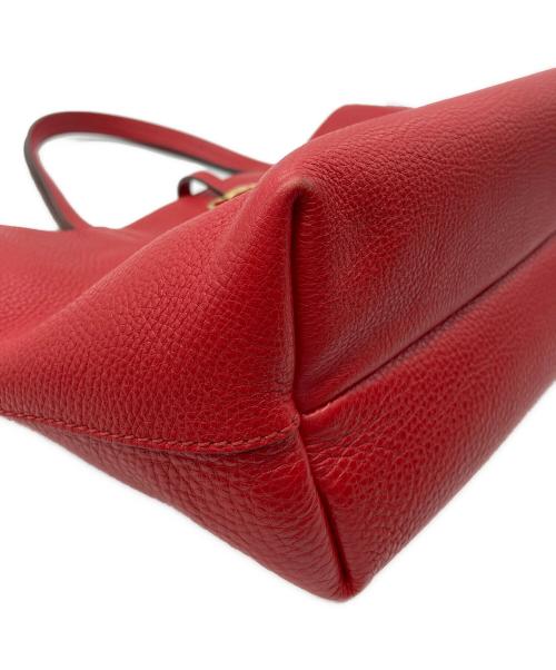 Salvatore Ferragamo（サルヴァトーレ フェラガモ）Salvatore Ferragamo (サルヴァトーレ フェラガモ) レザー ガンチーニ トートバッグ レッドの古着・服飾アイテム