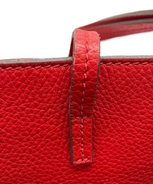 Salvatore Ferragamo（サルヴァトーレ フェラガモ）Salvatore Ferragamo (サルヴァトーレ フェラガモ) レザー ガンチーニ トートバッグ レッドの古着・服飾アイテム