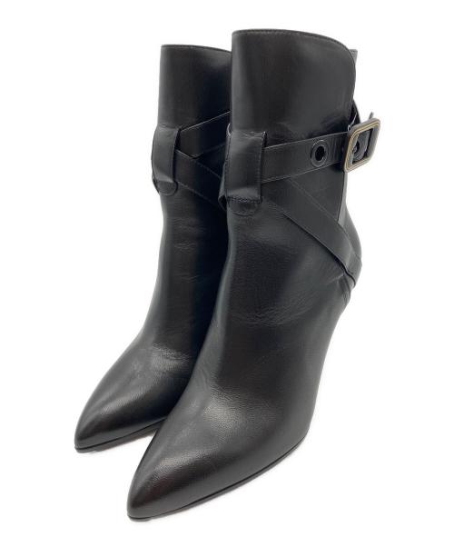 BOTTEGA VENETA（ボッテガベネタ）BOTTEGA VENETA (ボッテガベネタ) レザーヒール ショートブーツ ブラック サイズ:36.5の古着・服飾アイテム