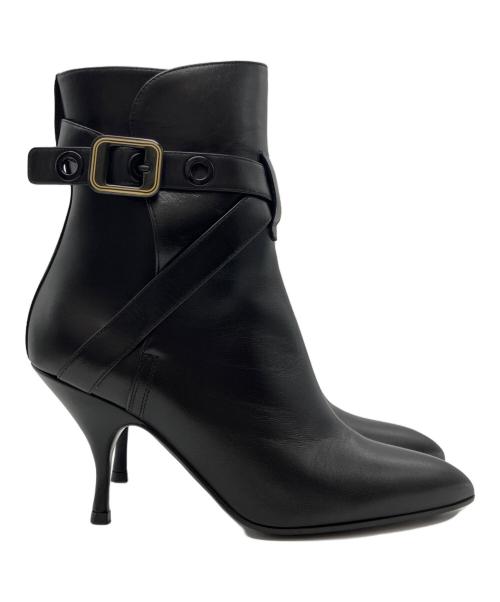 BOTTEGA VENETA（ボッテガベネタ）BOTTEGA VENETA (ボッテガベネタ) レザーヒール ショートブーツ ブラック サイズ:36.5の古着・服飾アイテム