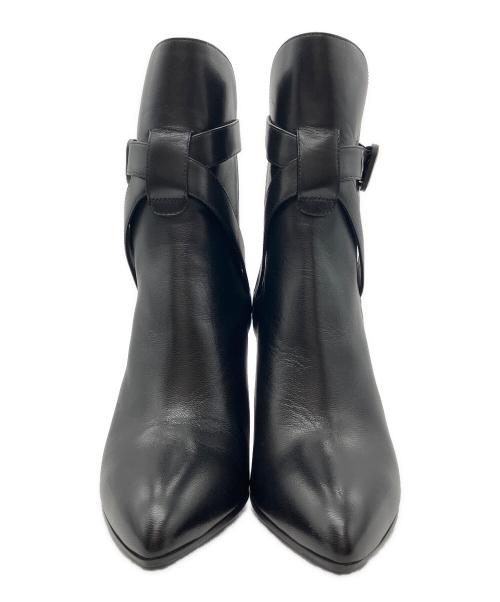 BOTTEGA VENETA（ボッテガベネタ）BOTTEGA VENETA (ボッテガベネタ) レザーヒール ショートブーツ ブラック サイズ:36.5の古着・服飾アイテム