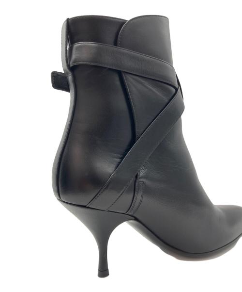 BOTTEGA VENETA（ボッテガベネタ）BOTTEGA VENETA (ボッテガベネタ) レザーヒール ショートブーツ ブラック サイズ:36.5の古着・服飾アイテム