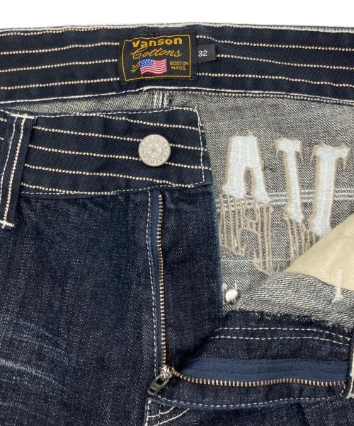 VANSON（バンソン）VANSON (バンソン) フライングスター刺繍ペインターデニムパンツ ブラック サイズ:32の古着・服飾アイテム