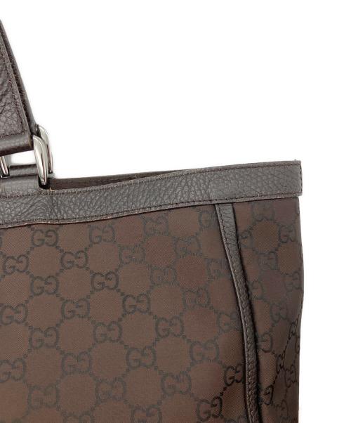 GUCCI（グッチ）GUCCI (グッチ) GG柄 アビーライン トートバッグ ブラウンの古着・服飾アイテム