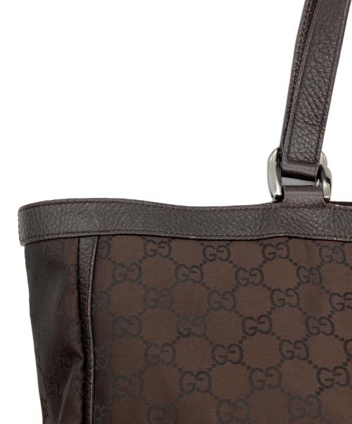 GUCCI（グッチ）GUCCI (グッチ) GG柄 アビーライン トートバッグ ブラウンの古着・服飾アイテム