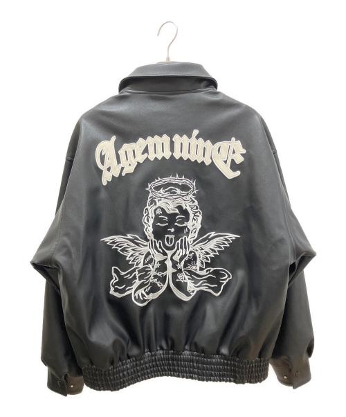 A'gem（エージェム）A'gem (エージェム) ANGEL PU STADIUM JACKET フェイクレザージャケット ブラック サイズ:Fの古着・服飾アイテム