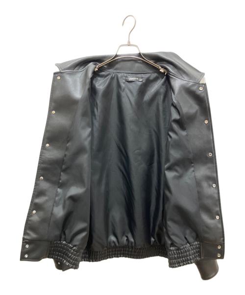 A'gem（エージェム）A'gem (エージェム) ANGEL PU STADIUM JACKET フェイクレザージャケット ブラック サイズ:Fの古着・服飾アイテム