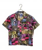 CALEEキャリー）の古着「R/P ALLOVER PATTERN CROSS OVER SH オープンカラーシャツープンカラーシャツ」｜マルチカラー