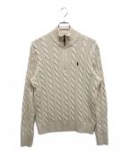 POLO RALPH LAURENポロ・ラルフローレン）の古着「ハーフジップケーブルニット」｜アイボリー