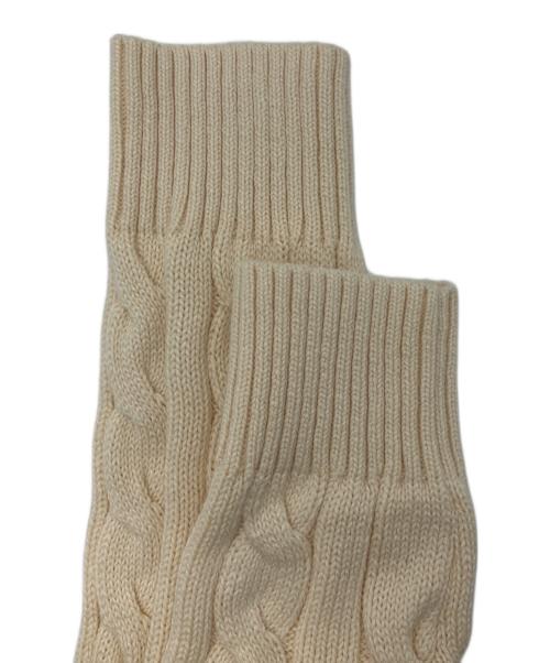 POLO RALPH LAUREN（ポロ・ラルフローレン）POLO RALPH LAUREN (ポロ・ラルフローレン) ハーフジップケーブルニット アイボリー サイズ:Mの古着・服飾アイテム