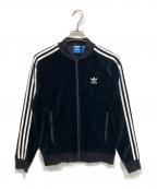 adidasアディダス）の古着「SS VELOUR TRACKTOP ベロア スーパースター ジャージ」｜ブラック