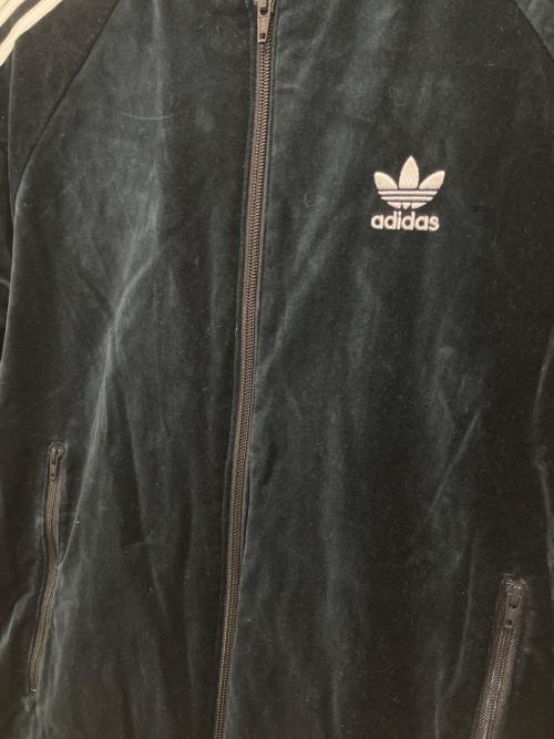 adidas（アディダス）adidas (アディダス) SS VELOUR TRACKTOP ベロア スーパースター ジャージ ブラック サイズ:Mの古着・服飾アイテム