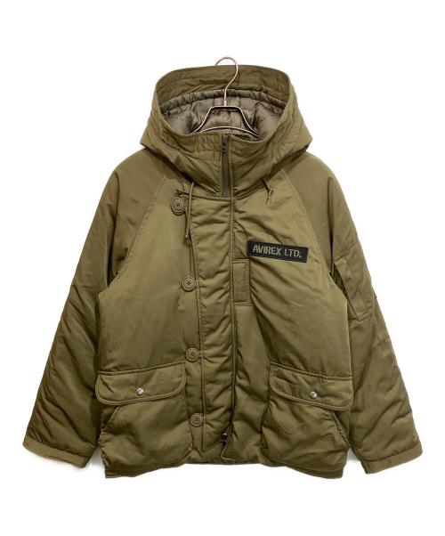 AVIREX（アヴィレックス）AVIREX (アヴィレックス) HB HOODIE JKT 中綿フライトジャケット カーキ サイズ:Lの古着・服飾アイテム