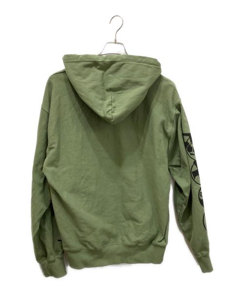 stussy（ステューシー）stussy (ステューシー) Stacked Pigment Dyed Hoodie カーキ サイズ:Lの古着・服飾アイテム