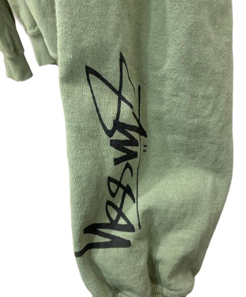 stussy（ステューシー）stussy (ステューシー) Stacked Pigment Dyed Hoodie カーキ サイズ:Lの古着・服飾アイテム