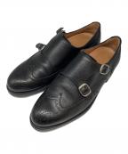 YANKOヤンコ）の古着「ダブルモンクメダリオンシューズ」｜ブラック