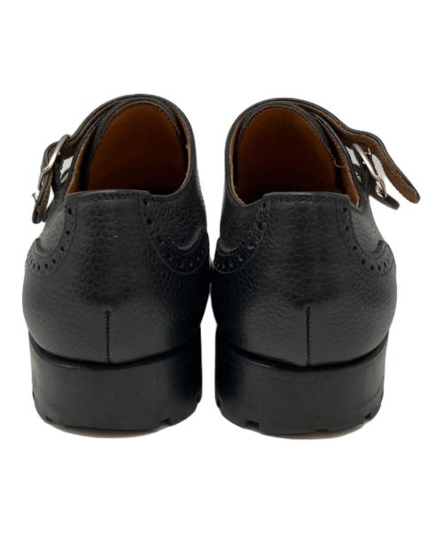 YANKO（ヤンコ）YANKO (ヤンコ) ダブルモンクメダリオンシューズ ブラック サイズ:6　1/2の古着・服飾アイテム