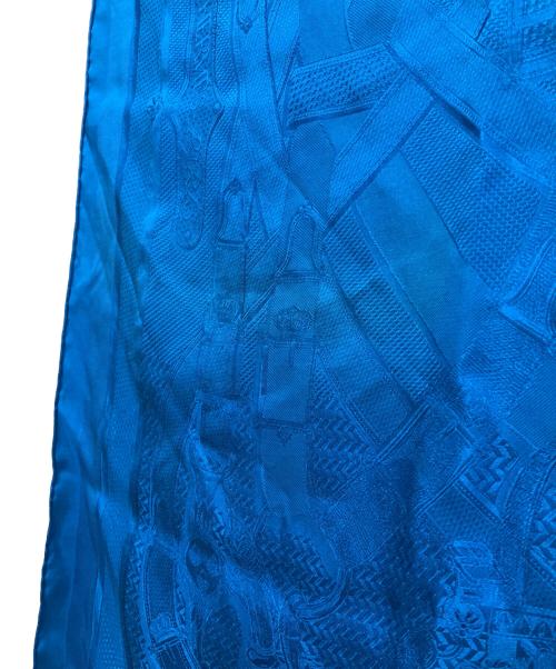 HERMES（エルメス）HERMES (エルメス) CAVALCADOUR カレ90 スカーフ ブルーの古着・服飾アイテム