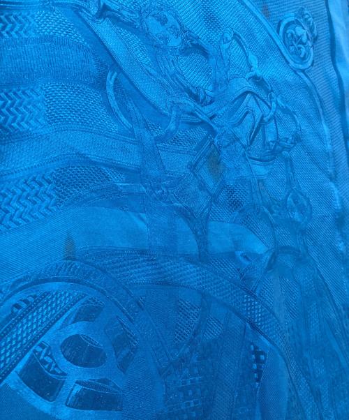 HERMES（エルメス）HERMES (エルメス) CAVALCADOUR カレ90 スカーフ ブルーの古着・服飾アイテム