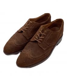 Lloyd footwear（ロイドフットウェア）の古着「スエード ウィングチップシューズ」｜ブラウン