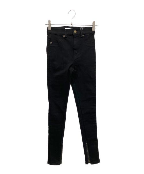 sheller（シェリエ）sheller (シェリエ) GOLD ZIP BLACK DENIM ブラック サイズ:22の古着・服飾アイテム