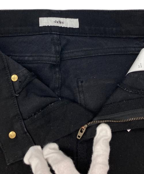 sheller（シェリエ）sheller (シェリエ) GOLD ZIP BLACK DENIM ブラック サイズ:22の古着・服飾アイテム